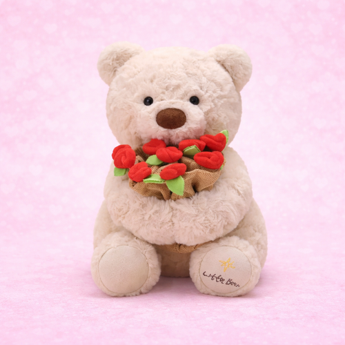 BlushBear™ – Convertible Teddy with Flower Bouquet
