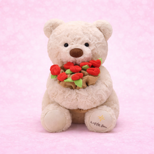 BlushBear™ – Convertible Teddy with Flower Bouquet